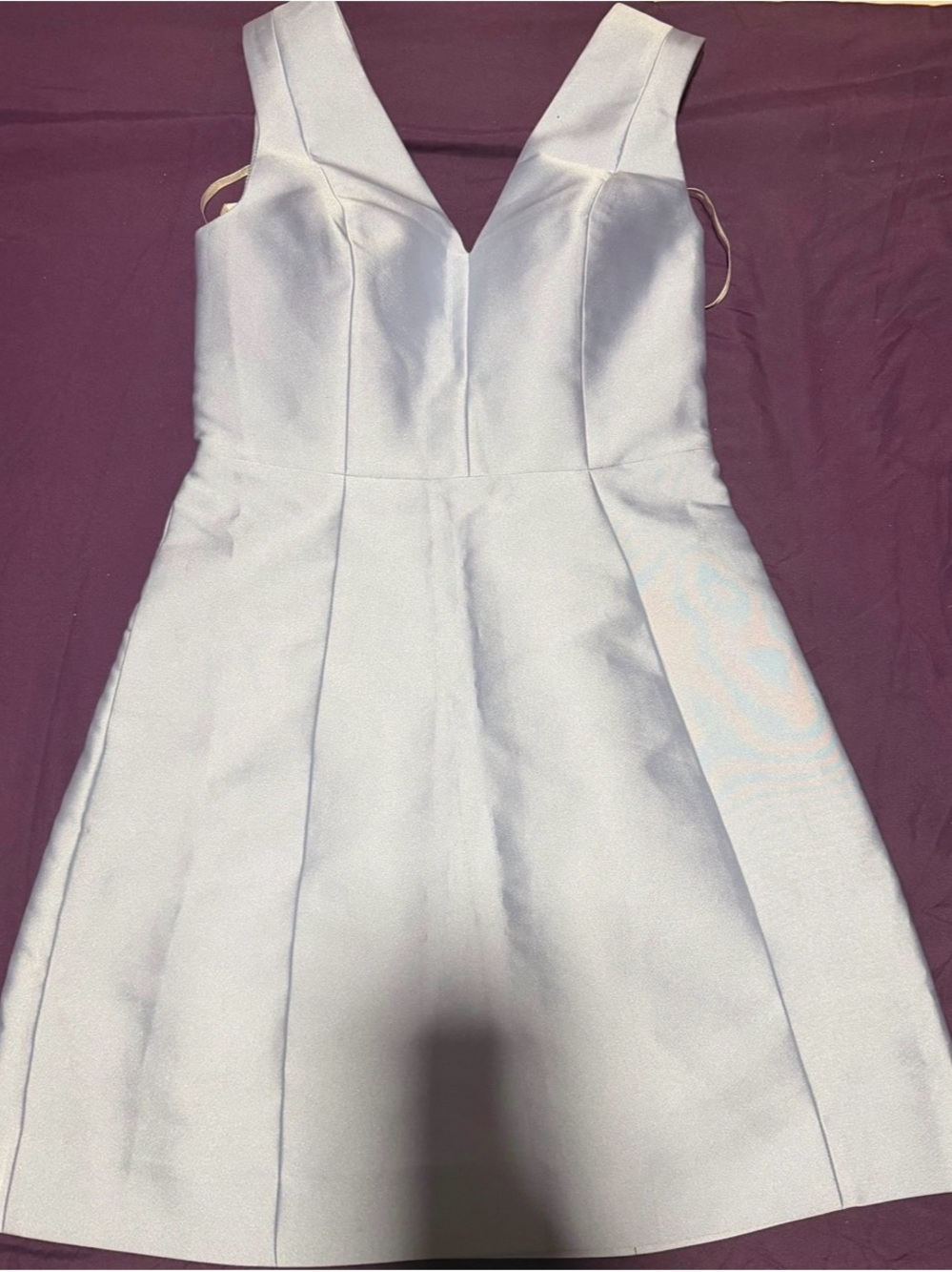 White V-Neck Tailored Blazer Dress
